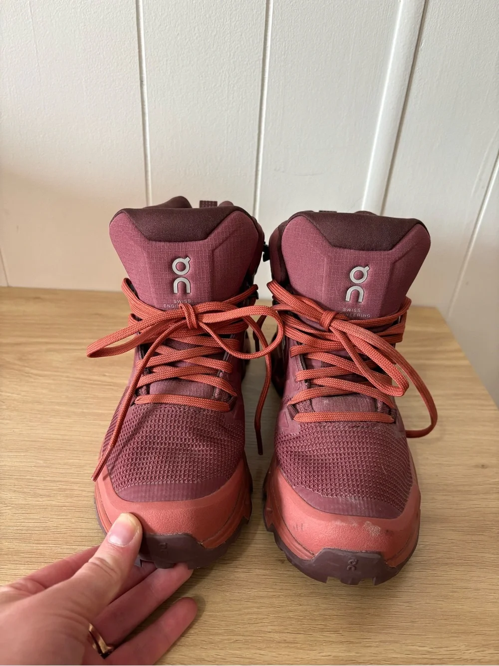 On Cloudrock 2 Waterproof Mid Hiking Boots for Women — Rust